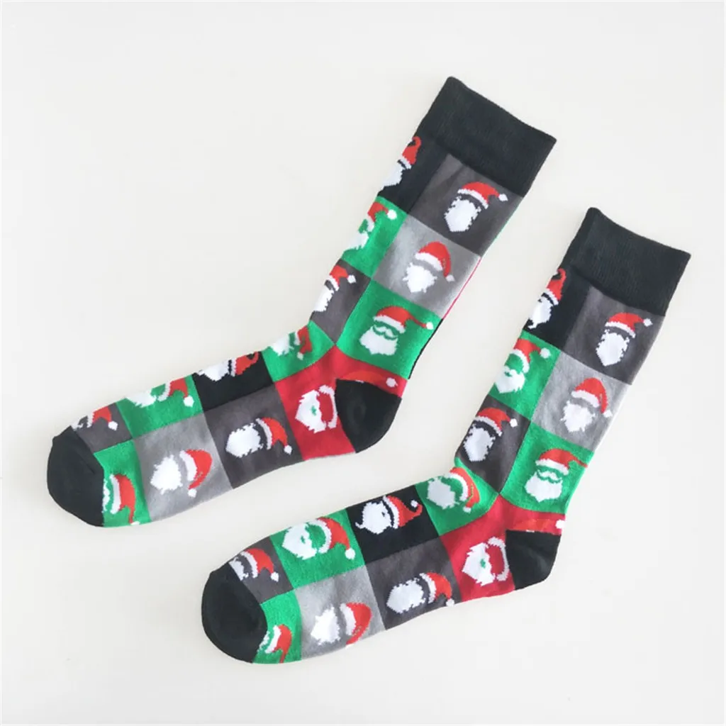 Christmas Women Ladies Warm Elk Snowman Socks Casual Cotton Socks Stocke Gift