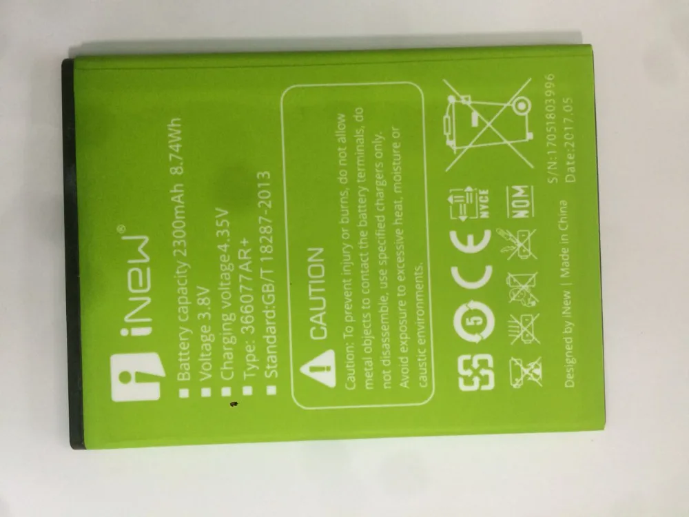 

4.35v 3000mAh inew 366077AR+ battery