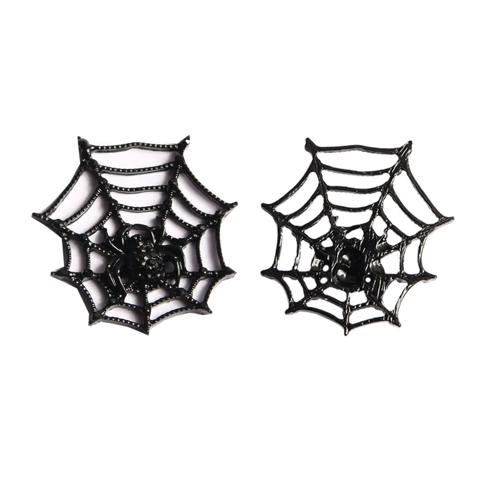 2pieces Spider web 19~ 31 мм Стразы для праздников, Хэллоуина, Рождества, пуговицы с плоским основанием и ползунок, украшение для рукоделия, бант для волос, цветок, 2 шт - Цвет: 2pieces Spider web