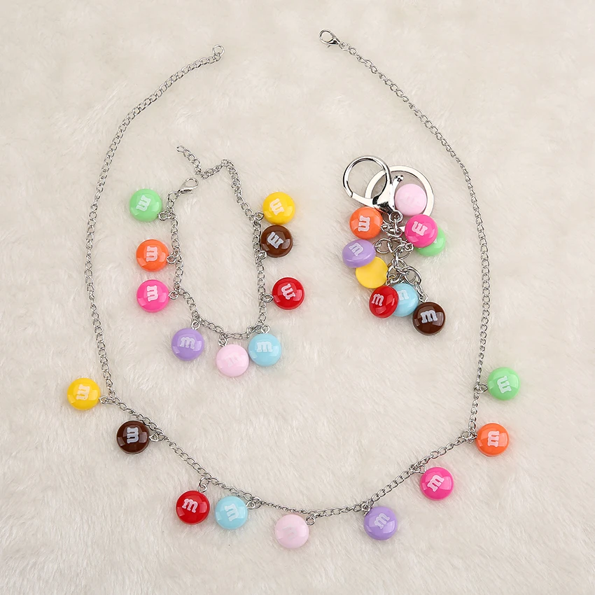 1 шт. Милая Смола ожерелье «леденец» браслет и брелок для детей подарок на день рождения женские ювелирные изделия