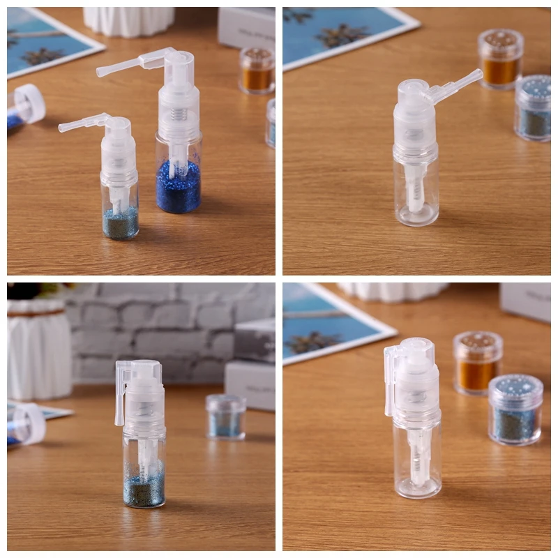 

Refillable Bottles Portable Travel Container Transparent Atomizer Empty Glitter Duster Spray Bottle 14/35ml Toxic Free Safe