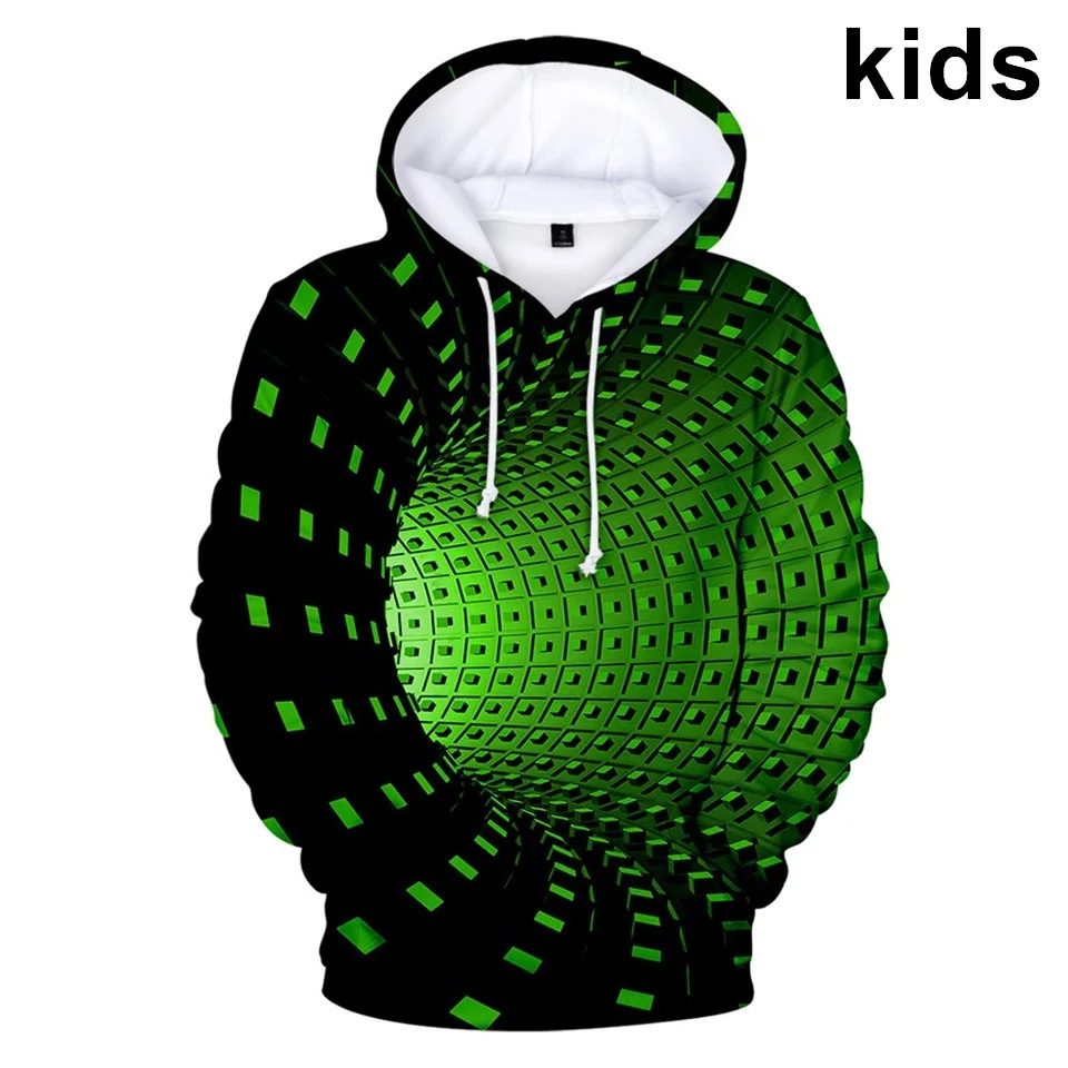 

3 To 14 kids Hoodies Three-dimensional Space Hoodie Sweatshirt Boys Girls Colorful Psychedelic Jacket Children Coats