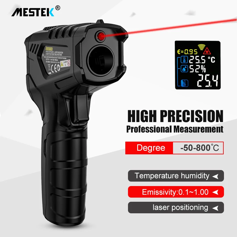 Infrared Thermometer Temperature Gun MESTEK Non Contact Laser Digital