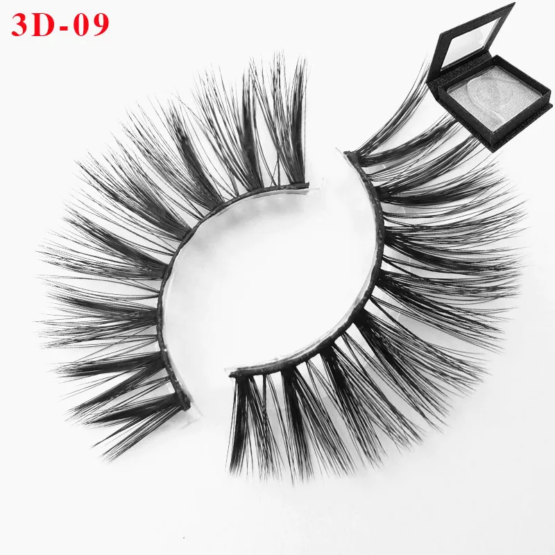 3D-09 Iflovedekd 3d ресницы от поставщика, индивидуальные ресницы ручной работы, мягкое наращивание ресниц с упаковкой коробок для ресниц - Цвет: 3D-09