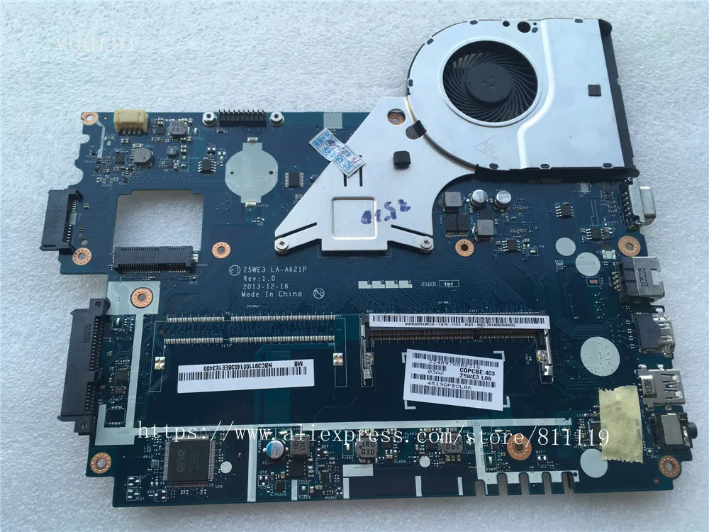 yourui For Acer aspire E1-510 E1-510G Laptopmotherboard NBC3911001 Z5WE3 LA-A621P 100% Fully tested | Компьютеры и офис