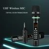 Rechargeable UHF Portable Wireless Bluetooth Karaoke Microphone Micro Echo Treble Bass Adjust Channel Home Microphones ► Photo 2/6