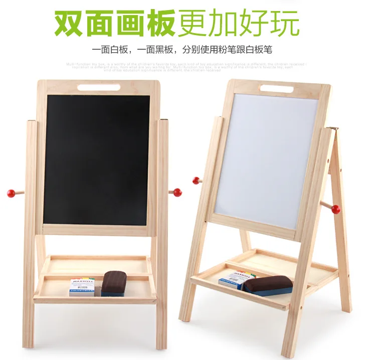 Manufacturers Direct Selling Wooden Children Learning Double-Sided Writing Board MWZ Adjustable Convenient Sketchpad Educational
