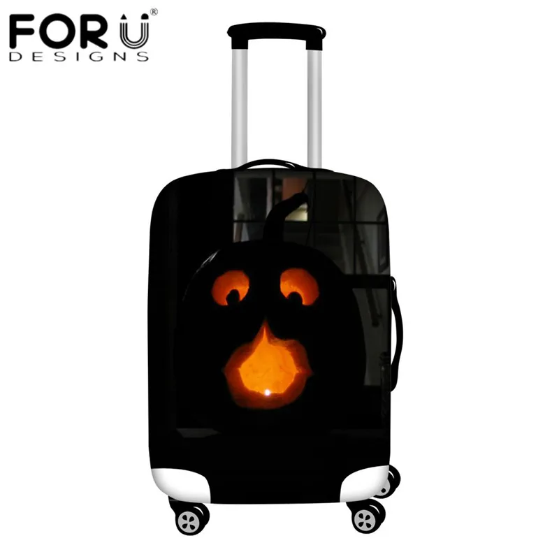 FORUDESIGNS/2 шт./компл. Чемодан крышка с рисунком тыквы для Хэллоуина с принтом 3D Эластичный Чемодан защитные чехлы аксессуары для путешествий, чемодана тег - Цвет: HMA329