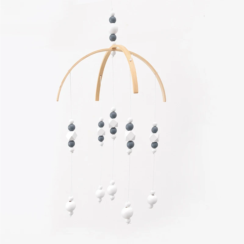 Nursery Room Decor Nordic Felt Ball Bed Mobile Hanging Decor Kids Play Room Tent Canopy Baby Girl Bedroom Mobile Nursery Decor