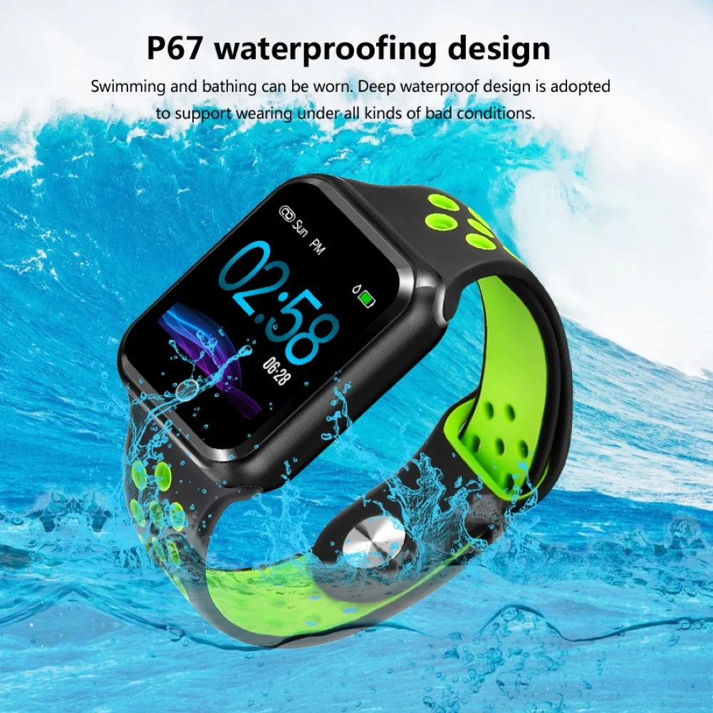 Full Touch Screen Smart Watch Bluetooth Heart Rate Sleep Monitoring Pedometer Exercise Fitness Smart Bracelet Smartwatch