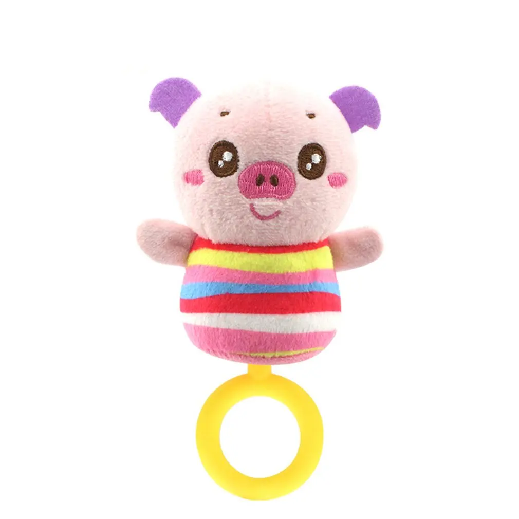 Baby Rattle Plush Toy Marine Animal Car Pendant Crib Bed Hanging Toy Animal Teether Interaction Colorful Early Educational Dolls - Цвет: C4