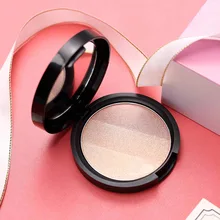 Хайлайтер для макияжа Палитра набор супер шелковистая текстура стойкий водонепроницаемый светящийся хайлайтер набор пудры 3 цвета EY669