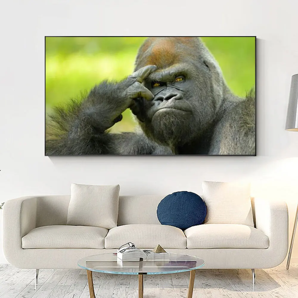 

The Cool Gorilla Photography Animal Art Canvas Painting Cuadros for Wall Picture Living Room Home Decoration Poster and Print