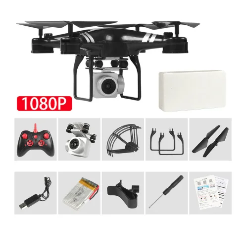 1080P Black Дрон 4k камера HD Wifi Трансмиссия fpv Дрон с воздушным давлением фиксированная высота четырехосный Самолет rc вертолет с камерой - Цвет: 1080P Black