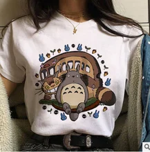 

Studio Ghibli Spirited Away Hayao Miyazaki Kawaii Print T-shirt Women Harajuku Aesthetic Tshirt White Tops Anime Female T Shirt
