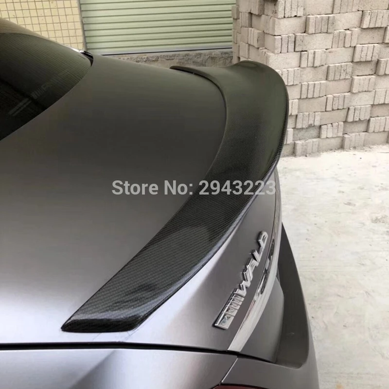 Купе 2 двери и Седан 4 двери для Mercedes Benz C Класс W205 C63- карбоновое волокно задний багажник губы спойлер крыла