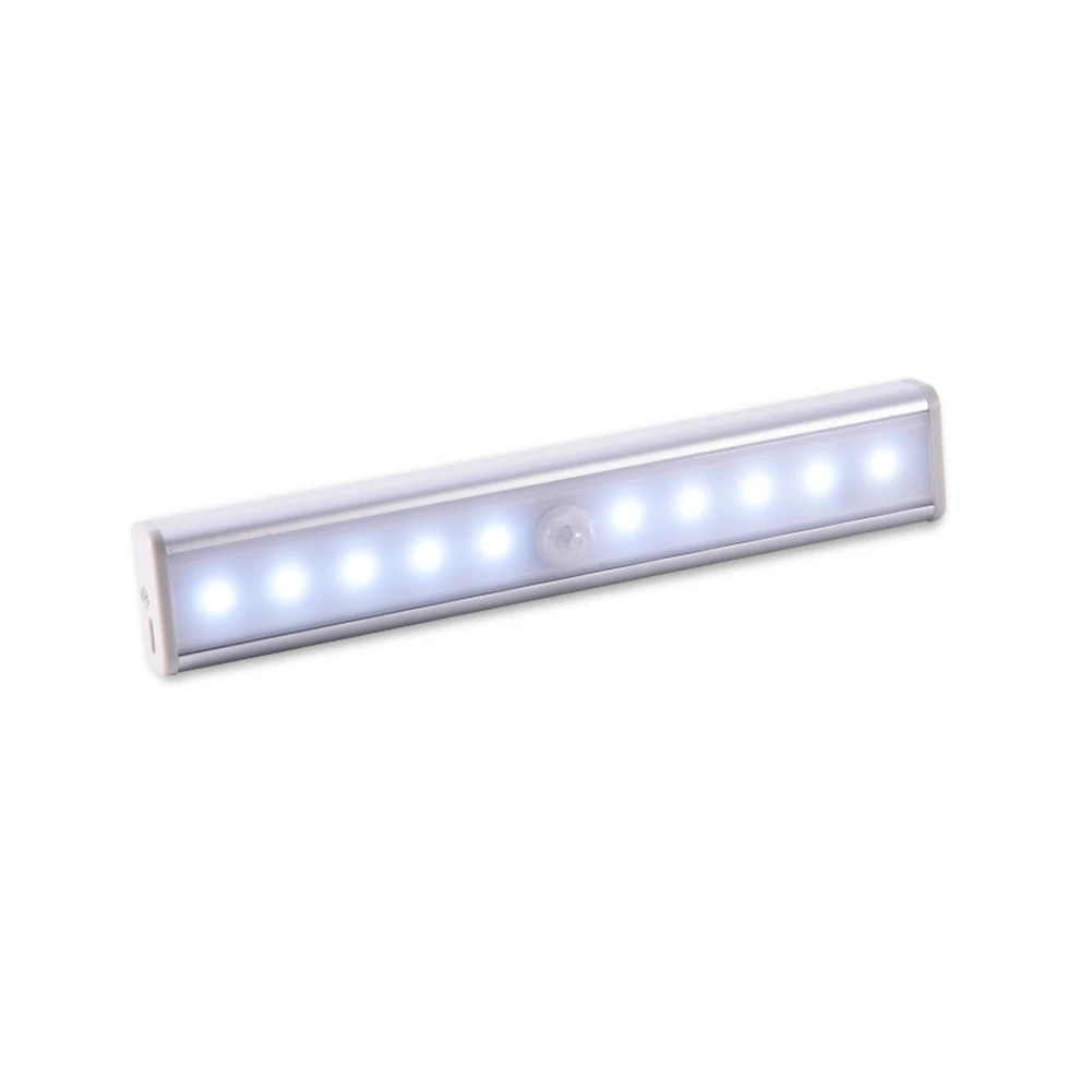 Светодиодный светильник под шкаф PIR датчик движения лампа 10 светодиодное освещение для шкафа шкаф кухонный ночник