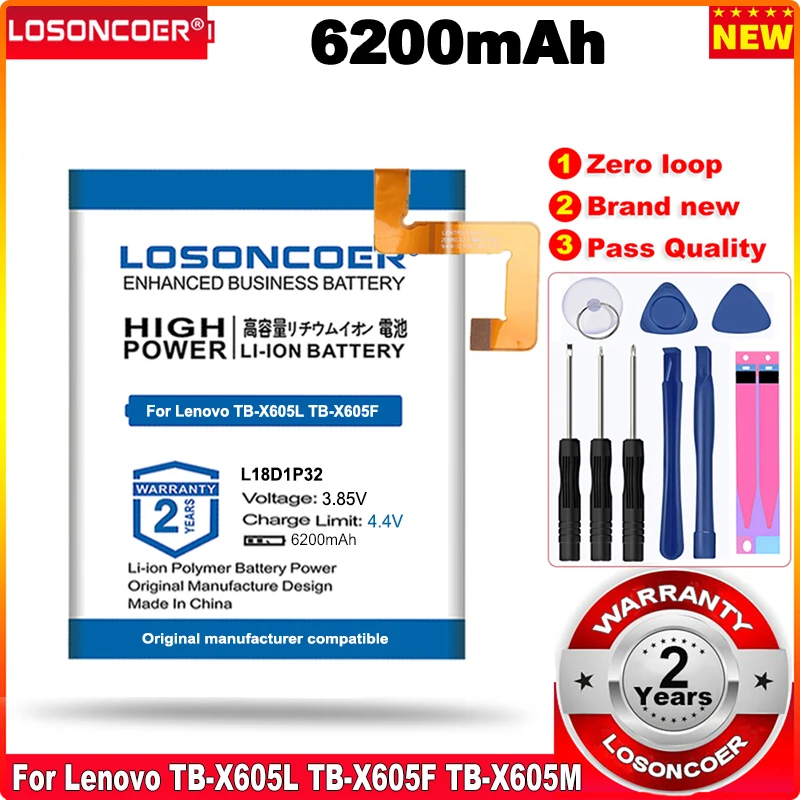 

L18D1P32 L19D1P32 6200mAh Tablet Battery For Lenovo Tab M10 TB-X605L TB-X605F TB-X605M TB-X505X X505L X505F X505N