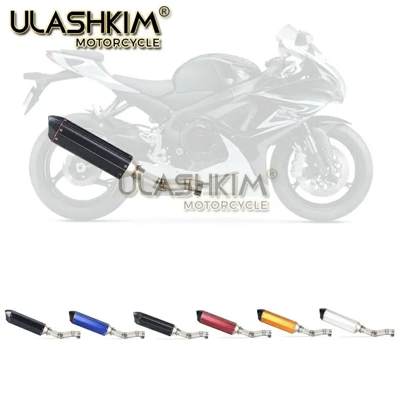 Мотоцикл полный выхлоп среднего звенья трубы слипоны для Suzuki GSXR600 Gsxr700 Gsxr750 k7 GSX R700 R750 R600 GSXR 600 700 750