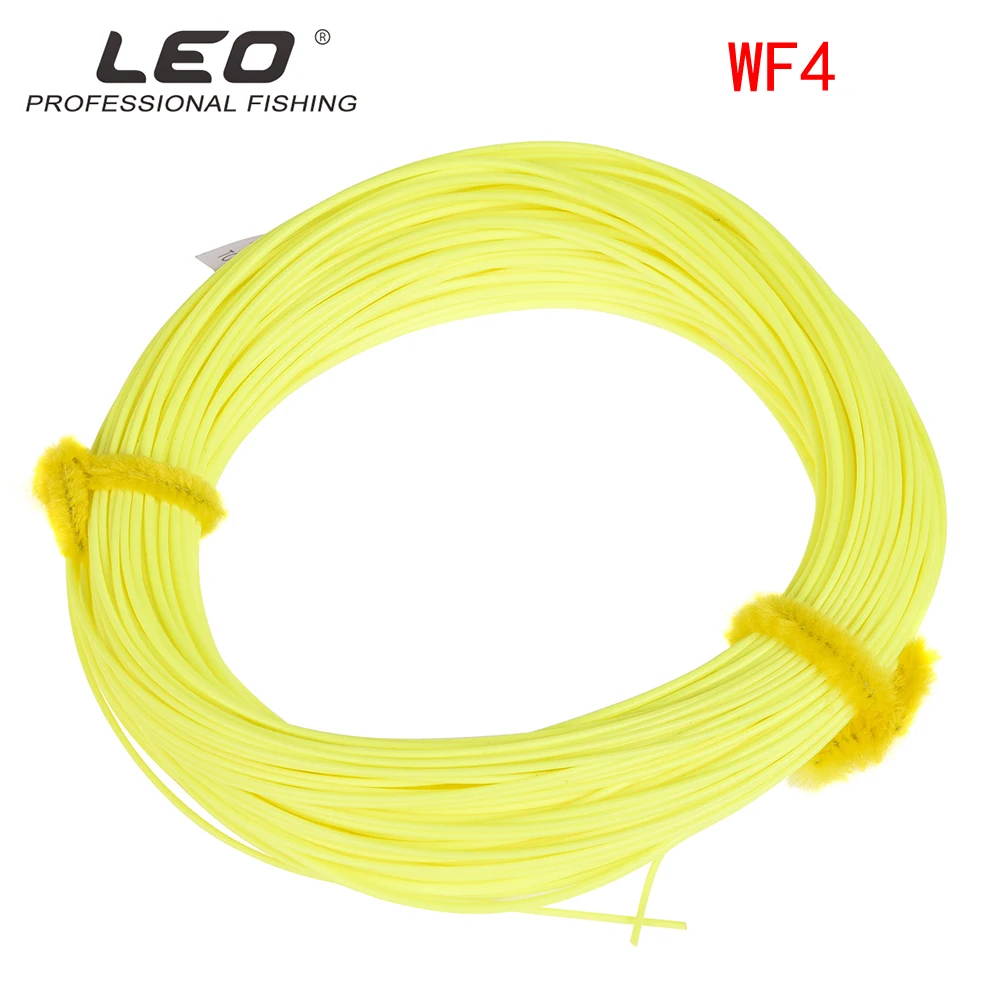 4F/5F/6F/7F/8F 100FT Fly Line Вес вперед плавающая Летающая леска - Цвет: Yellow  4F