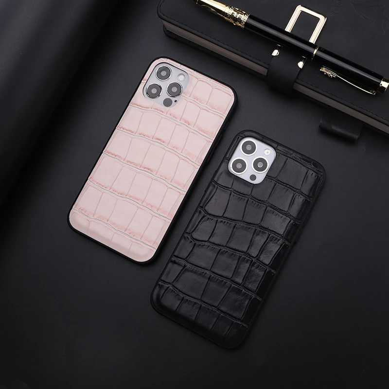 

Retro Classical Crocodile Leather Phone Case For iPhone15 14 13 12 Pro Max 7 8 Plus XR XS Cover Fashion Shockproof Back Shell
