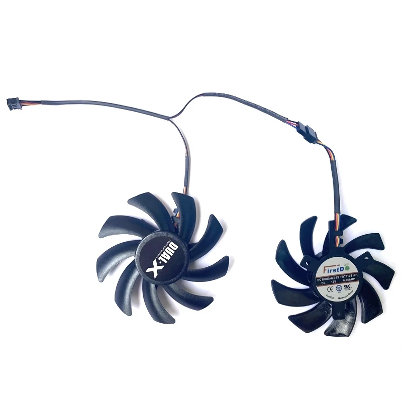 Новый 2 шт. 85 мм 4PIN FD7010H12S Videokaart Fan для его R9-280X R9-290 HD7950 HD7970 охлаждающий вентилятор