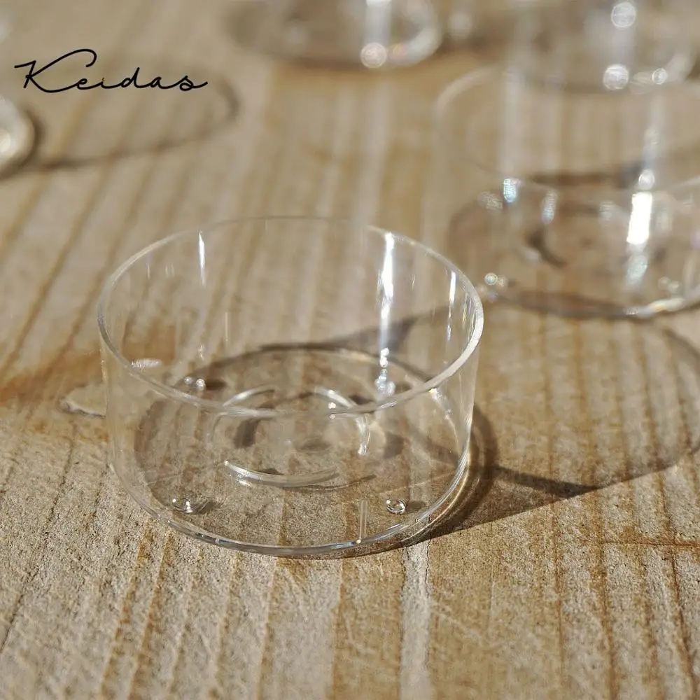 High Transparent Round Shape Plastic Candle Containers for DIY Holiday Celebration Candle Making 10PCS