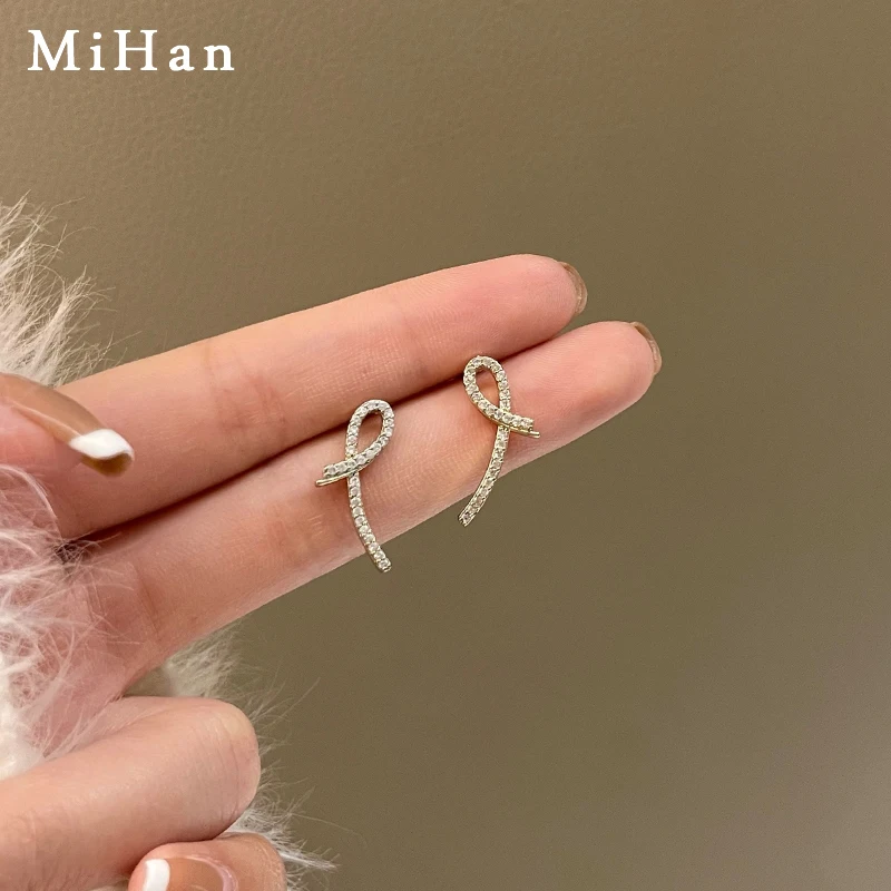 Mihan S925 женские ювелирные изделия серьги простой геометрический дизайн