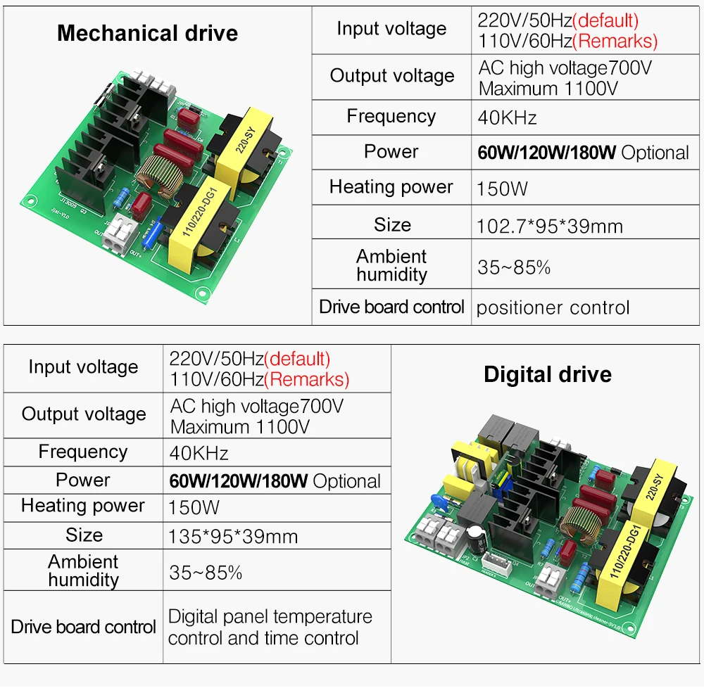 Dispositivo Controlador PCB Home-Made, 120W, 40KHz, 220V, 110V
