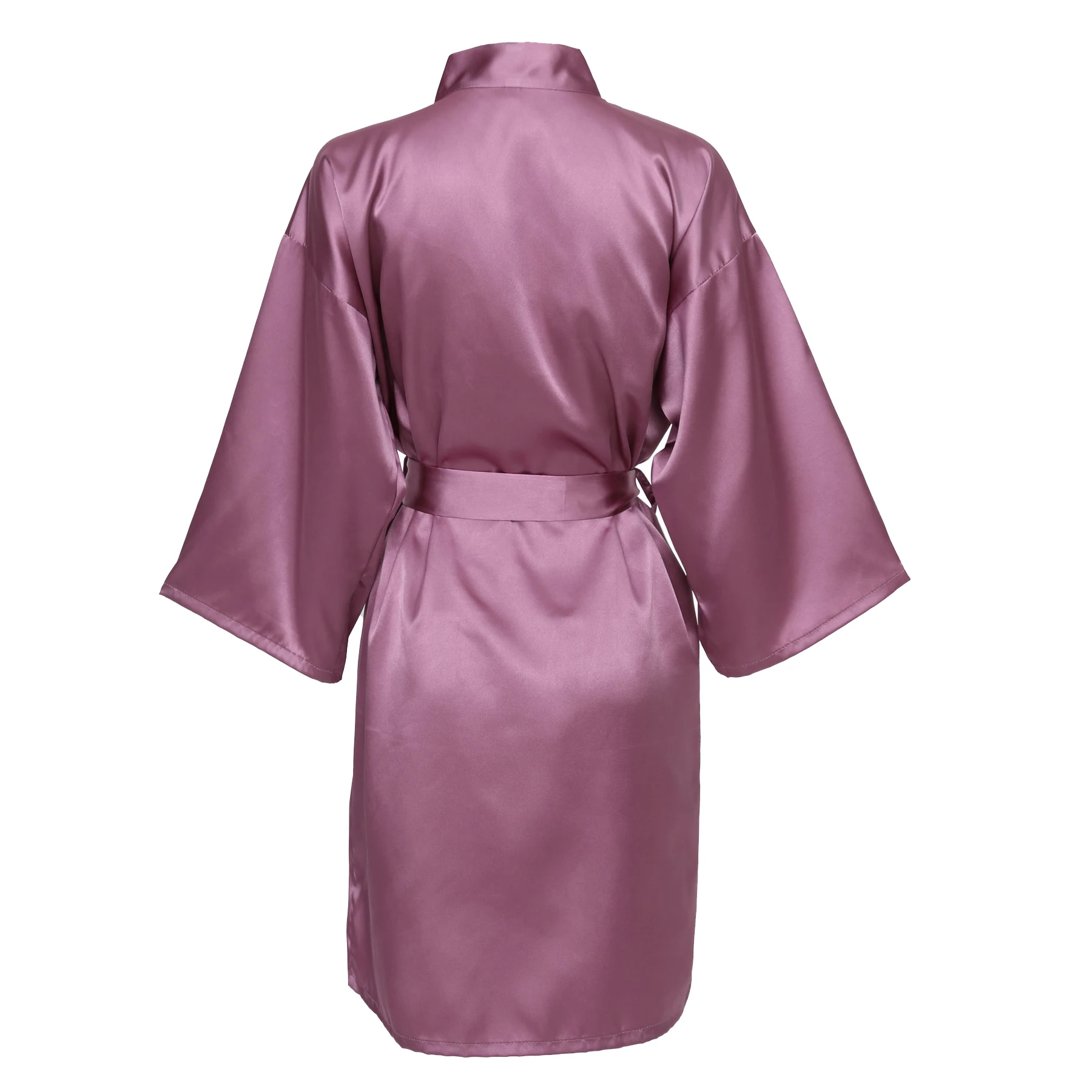 Индивидуальные женские халаты на заказ, атласное шелковое платье с принтом, сексуальное свадебное платье для невесты, платье для подружки невесты, кимоно, короткий халат, новинка - Цвет: Mauve with print