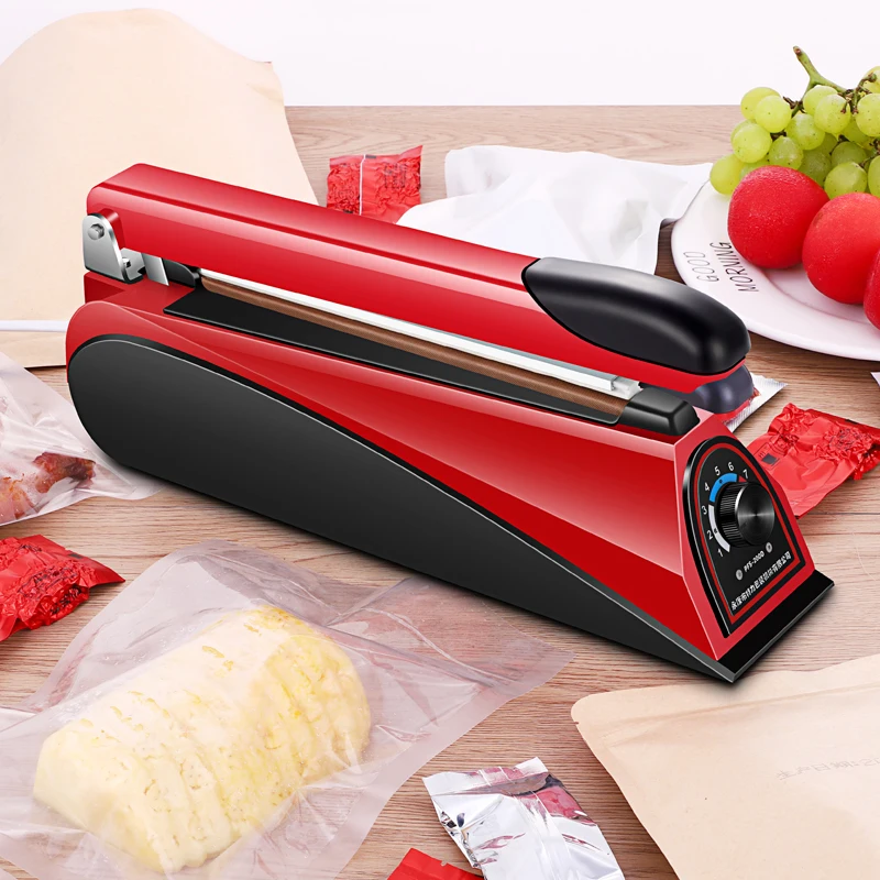 

220V 8 Inch Impulse Sealer Heat Sealing Machine Kitchen Food Sealer Vacuum Bag Sealer Bag Packing Tools Eu Plug Portable
