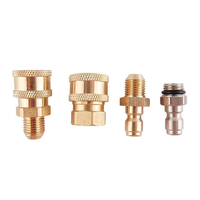 1Pc Réz 1/4 Nagynyomású Mosó Gyors Tengelykapcsoló Vízpisztoly Hidraulikus Csatlakozó Kerti Kiegészítők - Image 3