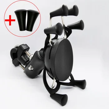 

Motorcycle Handle Bar Rail Mount Bar Mount X Grip Phone Holder Stand with 65mm Double Socket Arm for 4-6 inch Cell Phone and GPS