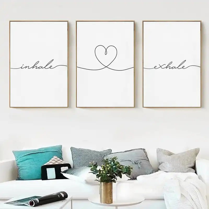 Inhale Exhale Nordic Poster Minimalist 