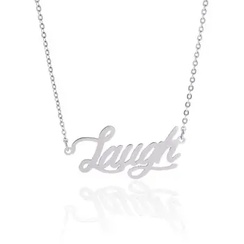 

AAA Quality Necklace Customized Stainless Steel Necklace Nameplate Choker Pendant English Name Jewelry Necklace 45 Fonts