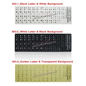 

High Quality! 3pc/lot Thai keypad label sticker, Eco-environment Plastic Thai keyboard stickers for Laptop/computer