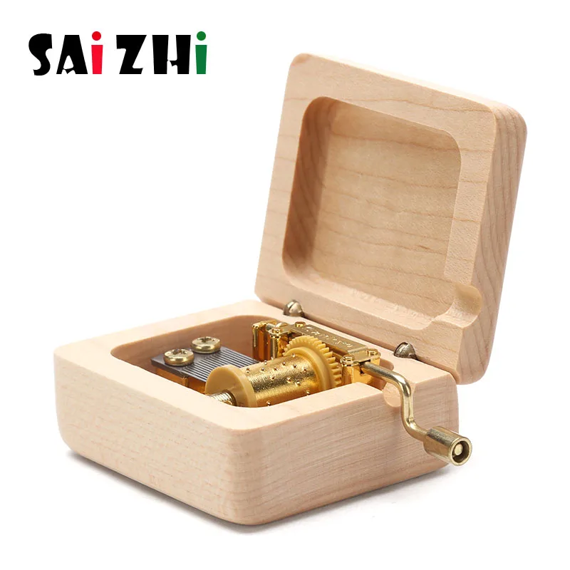 

Saizhi Wood Music Children Musical Hand Instrument Boxes for Christmas Happy Birthday New Year Gift Toy Decoration