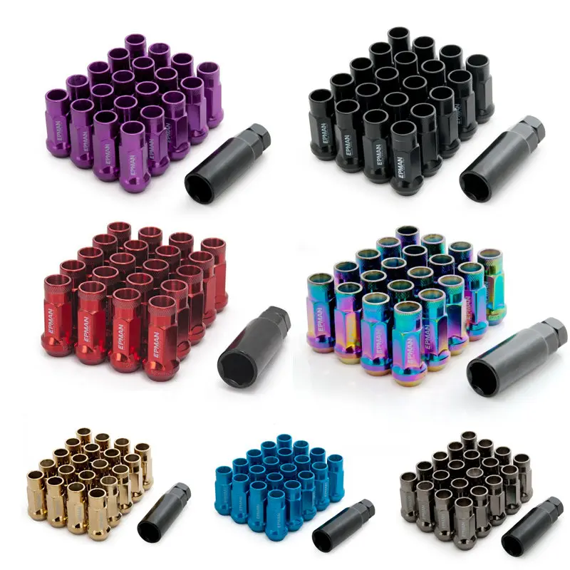 Гоночный V48 20 шт. удлиненные колеса тюнер гайки с открытым концом/12x1 5