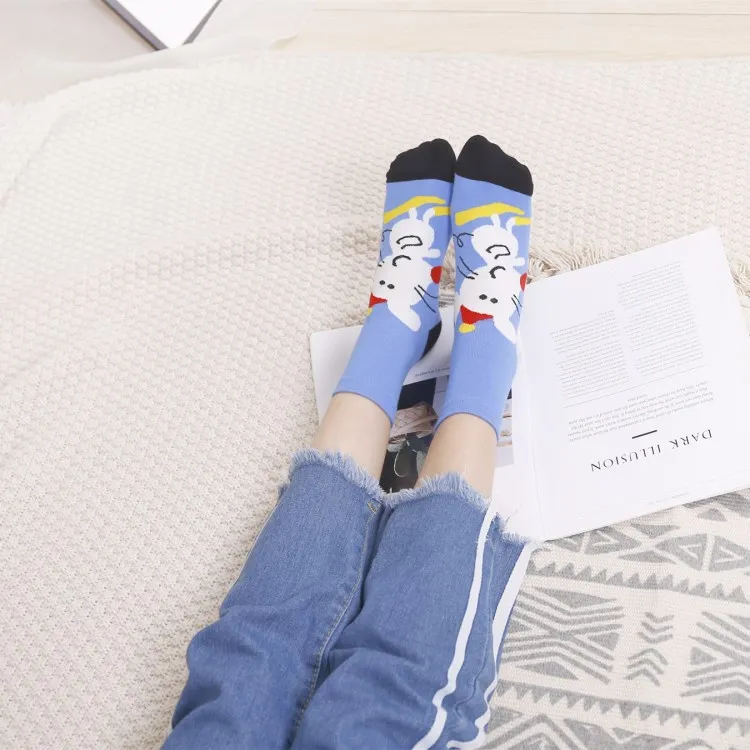 New Women Cotton Boat Socks Cute Mouse Ankle Socks Short Sox Casual Animal Ear Girl Sock Spring Korean