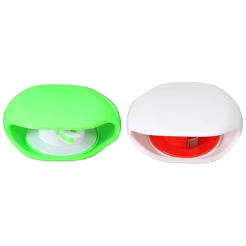 

2Pcs Automatic Cable Manager for Earphone Cable Earphone Corde Headphones Storage, White & Green