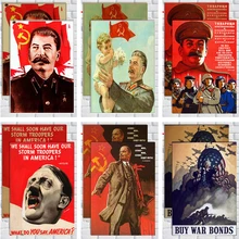 Винтажный постер Второй мировой войны, Советская немецкая Военная марша, плакат, военная история, Настенная картина, белая крафт-бумага, картина QT639