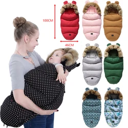 New Baby Sleeping Bag Envelope In A Stroller Newborn Warm Sleepsacks Winter Footmuff Fleece Socks Sleep Bag For Babies Newborns