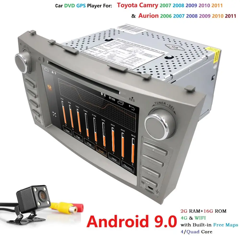 1024*600 2Din Quad Core 8\Android9.0 Car DVD GPS Navigation For Toyota Camry 2007 2008 2009 2010 2011 Head Unit Car Stereo radio 1024*600 2Din Quad Core 8\Android9.0 Car DVD GPS Navigation For Toyota Camry 2007 2008 2009 2010 2011 Head Unit Car Stereo radio