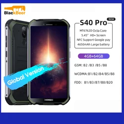 DOOGEE – Smartphone, S40 Pro, ram 4 go, rom 64 go, 5.45 ", étanche, robuste, téléphone intelligent, terminal Mobile, Octa Core, caméra Al 13mp, Android 10, IP68/IP69K 