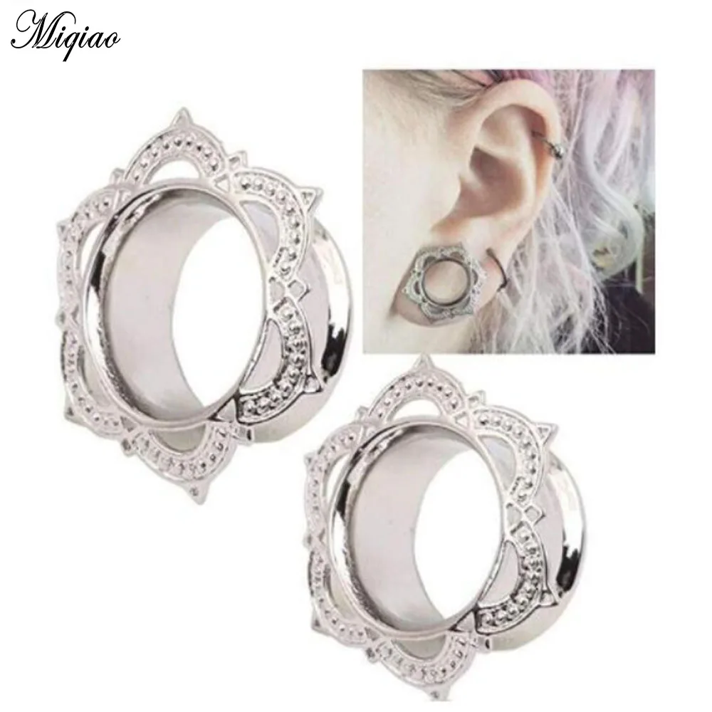 Miqiao 1PC Gold color Ear Plugs Tunnels Piercing Dilations Fashion Body Jewelry For Women Men 6-16mm | Украшения и аксессуары
