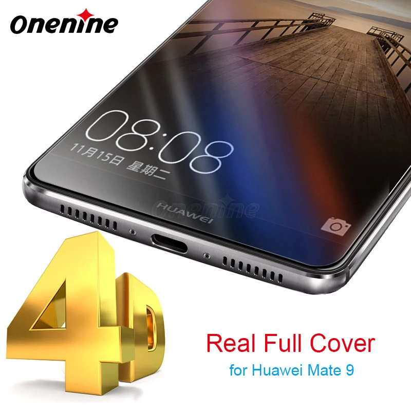 Защитная пленка Onenine 4D для huawei mate 9 закаленное стекло защита экрана из углеродного