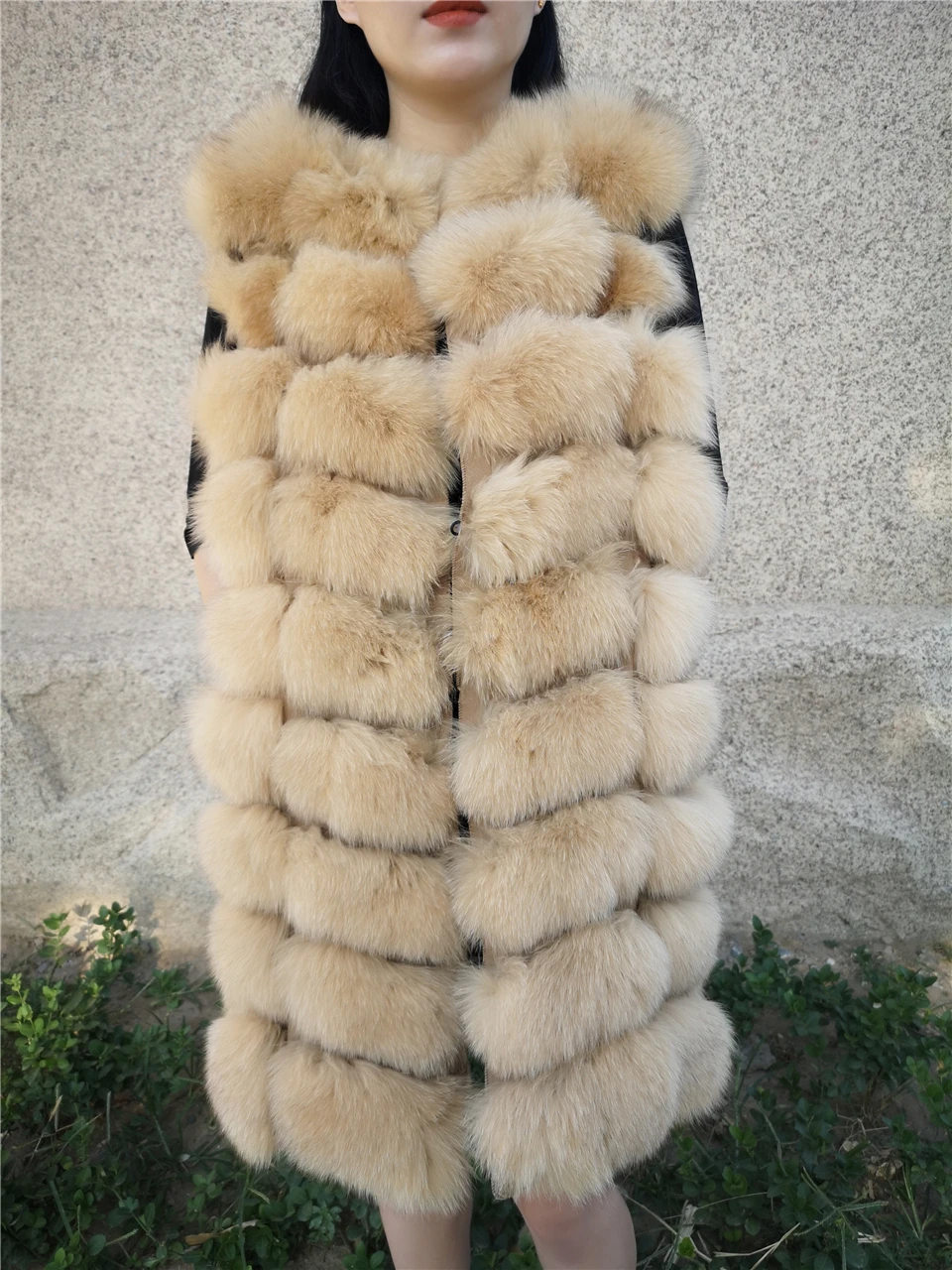 Лисий натуральный меховой жилет меховой женский жилет из натурального меха женская шуба большого размера из натурального меха лисы пальто из натурального меха куртка Новинка