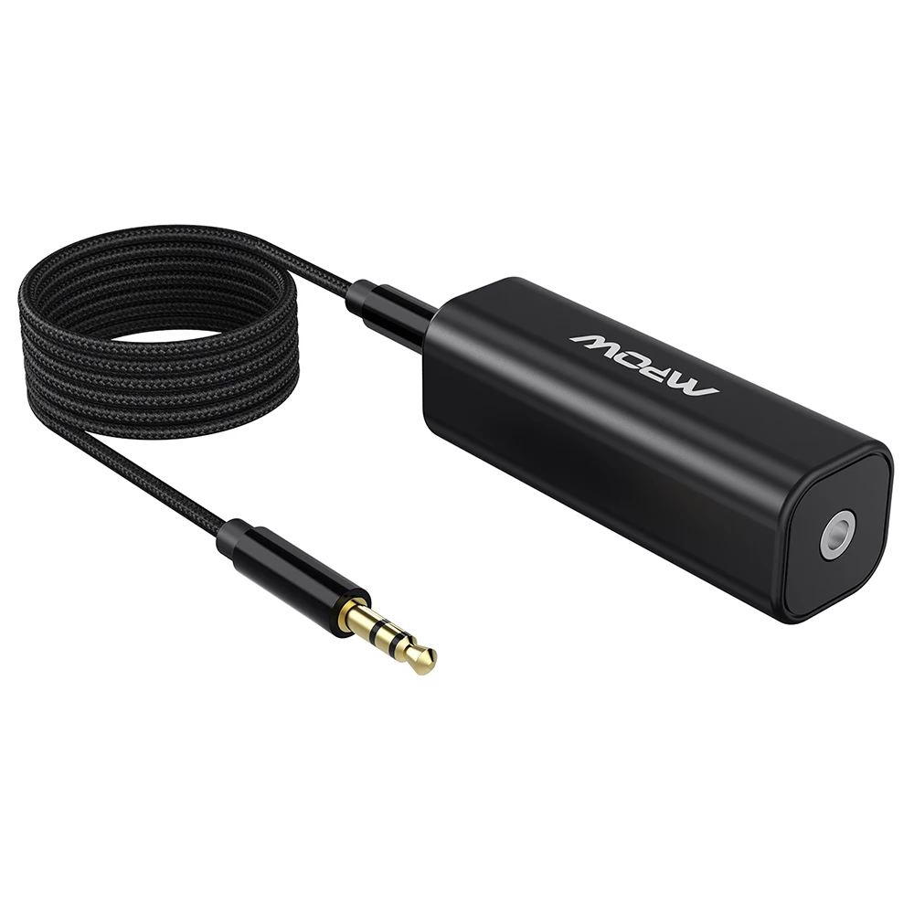 Mpow заземление петли шума изолятор для автомобиля аудио домашняя стерео система с 3,3 футов Расширенный 3,5 мм аудио кабель для Bluetooth приемник - Цвет: Black