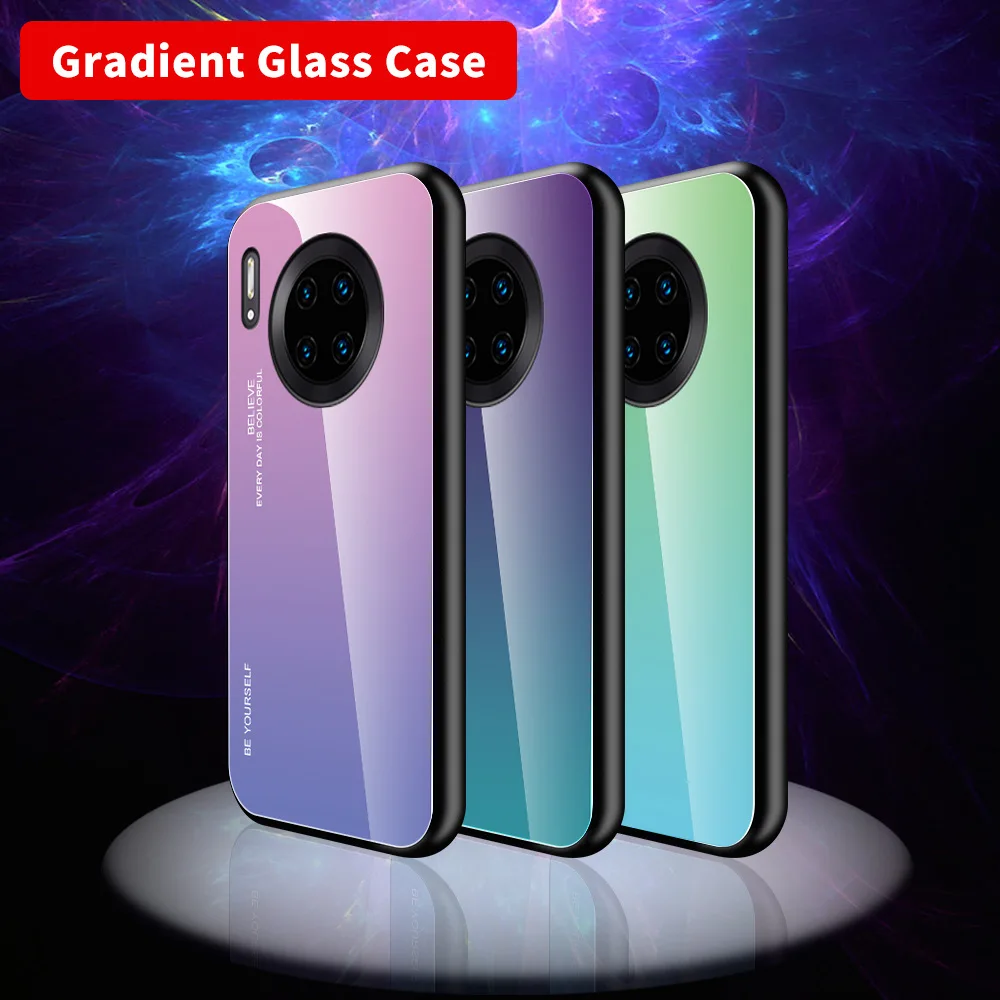 Для huawei mate 30 Pro P30 P30 Pro P30 Lite чехол из закаленного стекла роскошный мягкий чехол с градиентом для huawei mate 30 Чехол