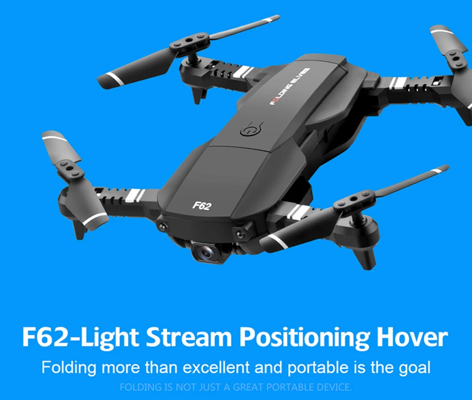 KEELEAD F62 MINI Drone Quadcopter 4K WIFI Wide Angle dual Camera Drone Gesture Control light flow positioning Folding RC dron